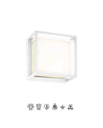 CHAMONIX * PLAFÓN/APLIQUE EXTERIOR BLANCO LED IP65 - 9W - CCT 2700K-3200K-4000K